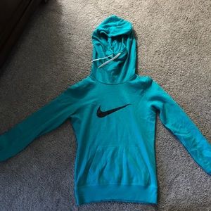 Teal Blue Cowl Neck Nike Sweatshirt